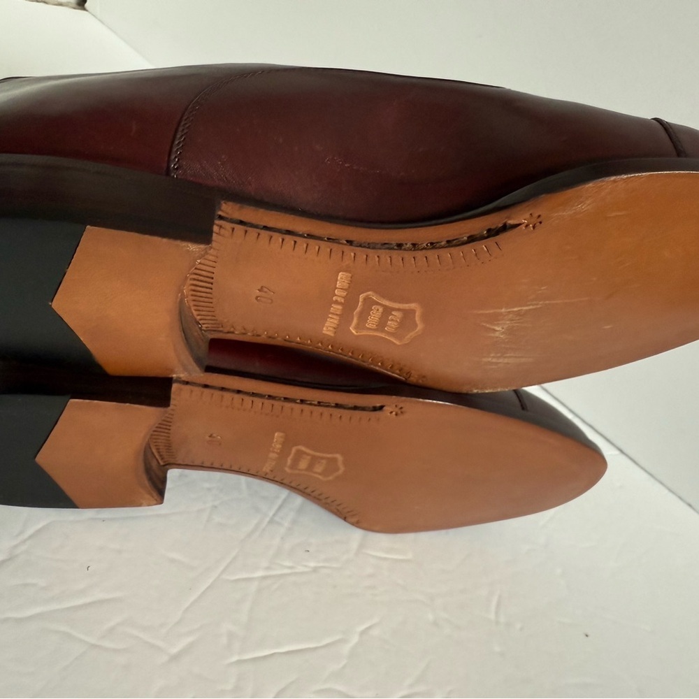 Natalino Salazzo Brown Oxfords Leather Brown Men's Formal Dress Shoes Size 40 - Picture 7 of 12